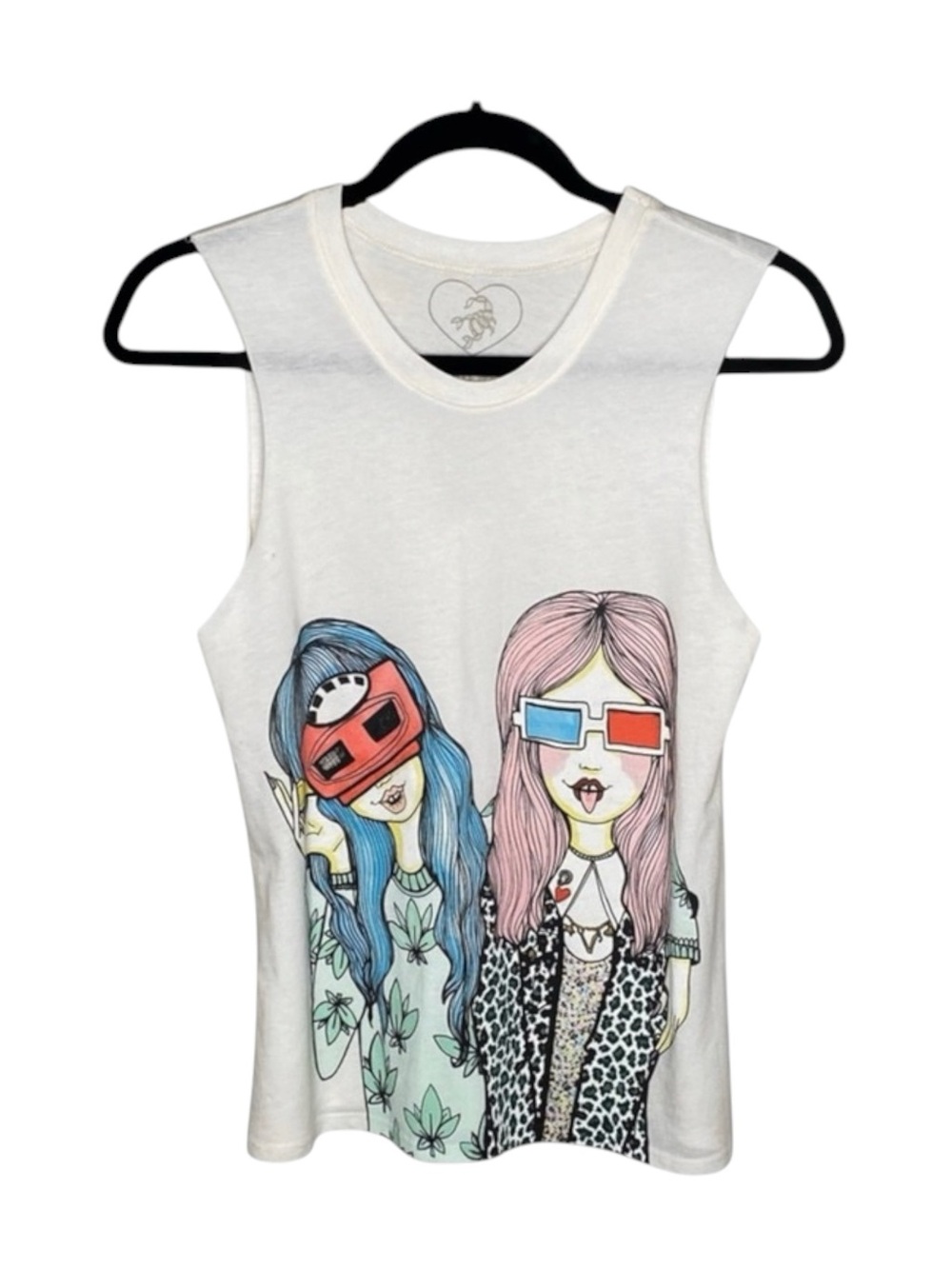 VHTF: Valfre ☻ Vision Girls Weed 3D Muscle Tee ☻ Hand Drawn Graphics ☻︎ Small - Picture 12 of 16